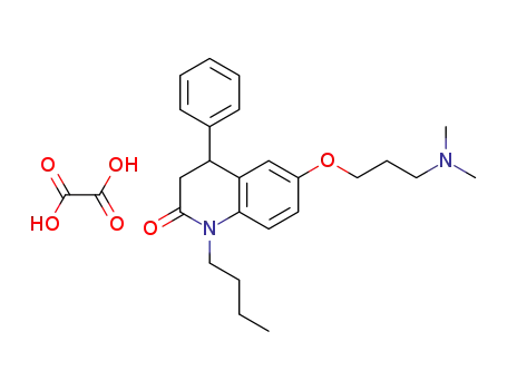 Molecular Structure of 62424-98-0 (2(1H)-Quinolinone,
1-butyl-6-[3-(dimethylamino)propoxy]-3,4-dihydro-4-phenyl-,
ethanedioate (1:1))