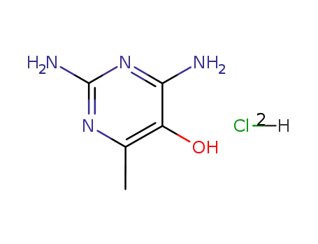 Molecular Structure of 66204-88-4 (5-Pyrimidinol, 2,4-diamino-6-methyl-, dihydrochloride)