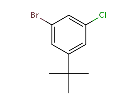 Molecular Structure of 1263377-20-3 (1-bromo-3-(tert-butyl)-5-chlorobenzene)