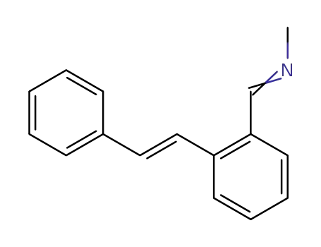Methyl-[1-[2-((E)-styryl)-phenyl]-meth-(E)-ylidene]-amine