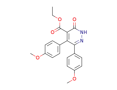 Molecular Structure of 70768-88-6 (5,6-bis(4-Methoxyphenyl)-4-ethoxy-carbonyl-2H-pyridazin-3-one)