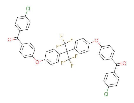 Molecular Structure of 389634-34-8 (4,4'-bis[4''-(4'''-chlorobenzoyl)phenoxy](hexafluoroisopropylidene)dibenzene)