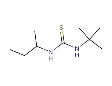 Molecular Structure of 14327-00-5 (Thiourea, N-(1,1-dimethylethyl)-N'-(1-methylpropyl)-)