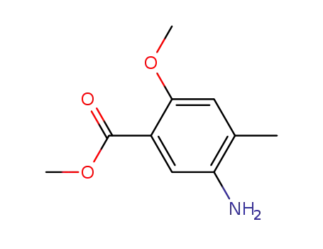 Molecular Structure of 70752-21-5 (methyl 5-amino-2-methoxy-4-methylbenzoate)