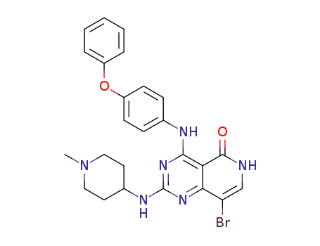 G-749;8-bromo-2-[(1-methyl-4-piperidinyl)amino]-4-[(4-phenoxyphenyl)amino]-pyrido[4,3-d]pyrimidin-5(6H)-one