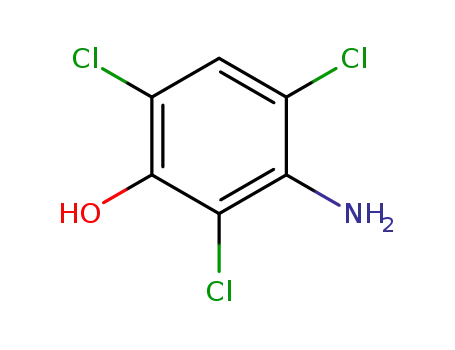 Molecular Structure of 35869-49-9 (3-Amino-2,4,6-trichlorophenol)
