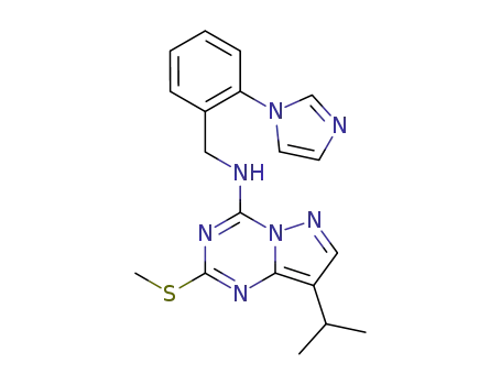 N-(2-(1H-imidazol-1-yl)benzyl)-8-isopropyl-2-(methylthio)pyrazolo[1,5-a][1,3,5]triazin-4-amine