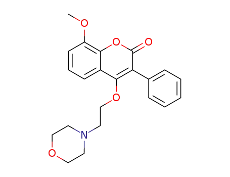 2H-1-Benzopyran-2-one,
8-methoxy-4-[2-(4-morpholinyl)ethoxy]-3-phenyl-
