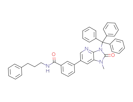 3-(1-methyl-2-oxo-3-trityl-2,3-dihydro-1H-imidazo[4,5-b]pyridin-6-yl)-N-(3-phenylpropyl)benzamide