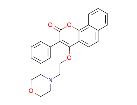 2H-Naphtho[1,2-b]pyran-2-one, 4-[2-(4-morpholinyl)ethoxy]-3-phenyl-