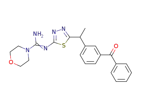 N'-{5-[1-(3-Benzoylphenyl)ethyl]-1,3,4-thiadiazol-2-yl}-4-morpholine carboximidamide