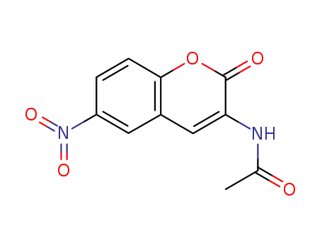 Molecular Structure of 787-63-3 (Acetamide, N-(6-nitro-2-oxo-2H-1-benzopyran-3-yl)-)