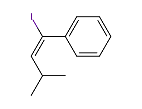 Molecular Structure of 125315-89-1 ((E)-(1-iodo-3-methylbut-1-en-1-yl)benzene)