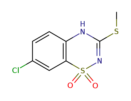 7-chloro-3-(methylsulfanyl)-4H-1,2,4-benzothiadiazine 1,1-dioxide