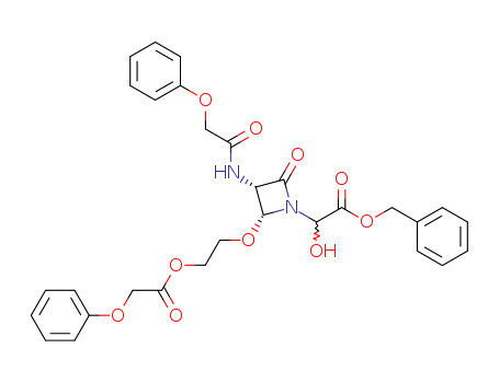 benzyl 2-[2-oxo-3β-phenoxyacetamido-4β-(2-phenoxyacetoxyethoxy)azetidin-1-yl]glycolate