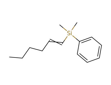 Molecular Structure of 299964-01-5 (Silane, 1-hexenyldimethylphenyl-)