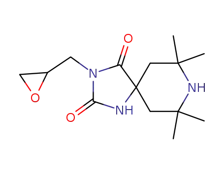 Molecular Structure of 40327-12-6 (1,3,8-Triazaspiro[4.5]decane-2,4-dione,
7,7,9,9-tetramethyl-3-(oxiranylmethyl)-)