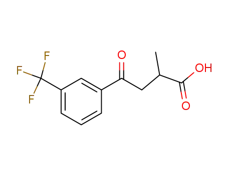 Molecular Structure of 66549-17-5 (2-METHYL-4-OXO-4-(3'-TRIFLUOROMETHYLPHENYL)BUTYRIC ACID)
