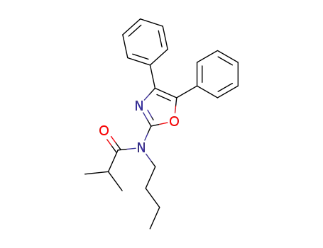 Molecular Structure of 62124-33-8 (Propanamide, N-butyl-N-(4,5-diphenyl-2-oxazolyl)-2-methyl-)