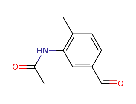 Molecular Structure of 63913-25-7 (N-(5-FORMYL-2-METHYLPHENYL)ACETAMIDE)
