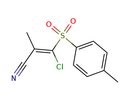 Molecular Structure of 88703-71-3 (2-Propenenitrile, 3-chloro-2-methyl-3-[(4-methylphenyl)sulfonyl]-, (Z)-)