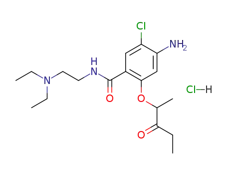 4-Amino-5-chloro-2-(pentan-3-on-2-yl)oxy-N-(2-diethylaminoethyl)benzamide hydrochloride