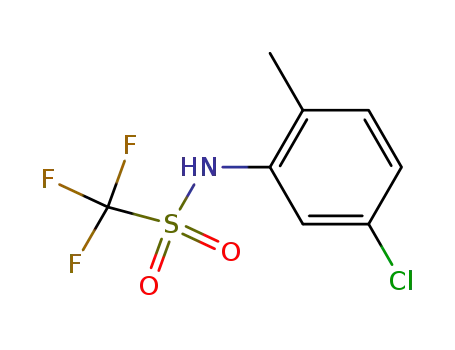 Molecular Structure of 57946-95-9 (Methanesulfonamide, N-(5-chloro-2-methylphenyl)-1,1,1-trifluoro-)