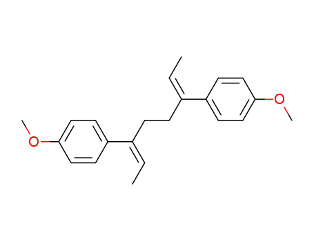 Molecular Structure of 114395-97-0 (Benzene, 1,1'-(1,4-diethylidene-1,4-butanediyl)bis[4-methoxy-, (Z,Z)-)