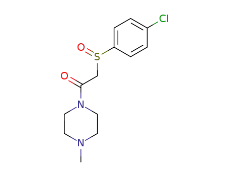 Molecular Structure of 120204-19-5 (2-(4-Chloro-benzenesulfinyl)-1-(4-methyl-piperazin-1-yl)-ethanone)