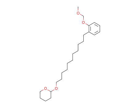 Molecular Structure of 139304-82-8 ((2''RS)-11-<2'-(Methoxymethoxy)phenyl>-1-<(tetrahydropyran-2''-yl)oxy>undecan)