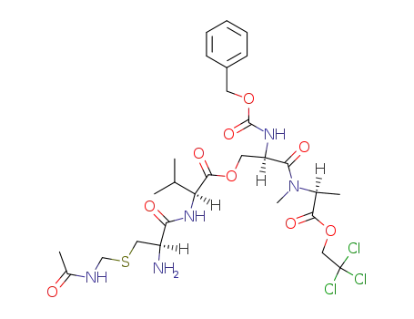 <N-<(Benzyloxy)carbonyl>-O-<<S-(acetamidomethyl)-L-cysteinyl>-L-valyl>-D-seryl>-N-methyl-L-alanine 2,2,2-Trichloroethyl Ester
