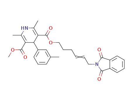 3,5-Pyridinedicarboxylic acid,
1,4-dihydro-2,6-dimethyl-4-(3-methylphenyl)-,
6-(1,3-dihydro-1,3-dioxo-2H-isoindol-2-yl)-4-hexenyl methyl ester