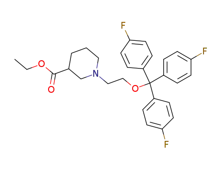 (+/-)-1-<2-<tris(4-fluorophenyl)methoxy>ethyl>-3-piperidinecarboxylic acid ethyl ester