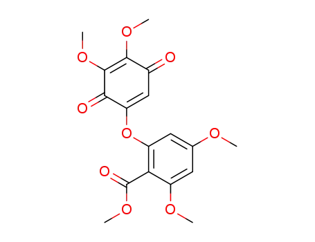Benzoic acid,
2-[(4,5-dimethoxy-3,6-dioxo-1,4-cyclohexadien-1-yl)oxy]-4,6-dimethoxy-
, methyl ester