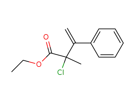 Benzenepropanoic acid, a-chloro-a-methyl-b-methylene-, ethyl ester
