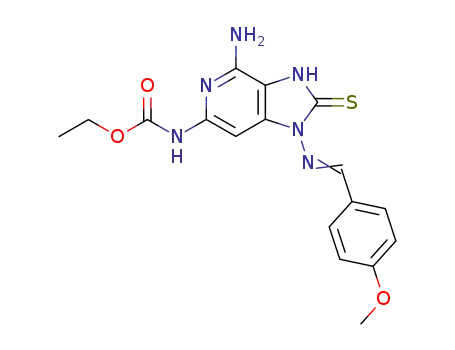 ethyl N-<4-amino-1-<(4-methoxybenzylidene)amino>-2(3H)-thioxoimidazo<4,5-c>pyridin-6-yl>carbamate