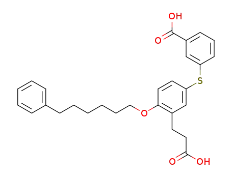 3-[3-(2-Carboxy-ethyl)-4-(6-phenyl-hexyloxy)-phenylsulfanyl]-benzoic acid