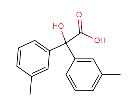 Molecular Structure of 4393-23-1 (α-Hydroxy-3-methyl-α-(3-methylphenyl)benzeneacetic acid)