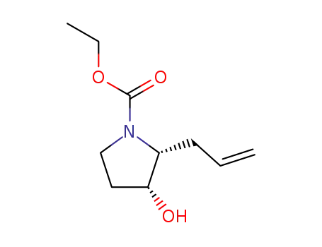 (+/-)-1-(ethoxycarbonyl)-3β-hydroxy-2β-(prop-1-en-3-yl)pyrrolidine