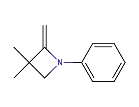 Molecular Structure of 115437-08-6 (Azetidine, 3,3-dimethyl-2-methylene-1-phenyl-)