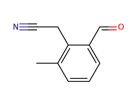 벤젠아세토니트릴, 2-포르밀-6-메틸-(9CI)
