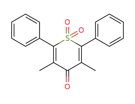 3,5-Dimethyl-1,1-dioxo-2,6-diphenyl-1H-1λ<sup>6</sup>-thiopyran-4-one
