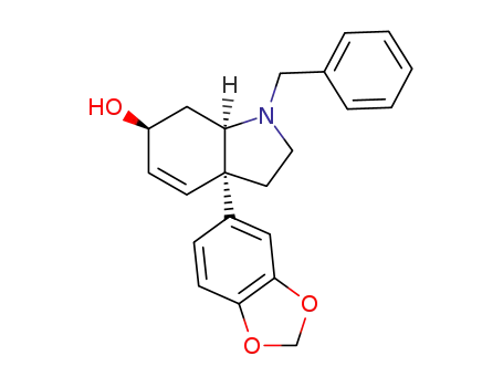 (3aS*,6S*,7aR*)-N-benzyl-3a-<3,4-(methylenedioxy)phenyl>-6-hydroxy-2,3,3a,6,7,7a-hexahydro-1H-indole