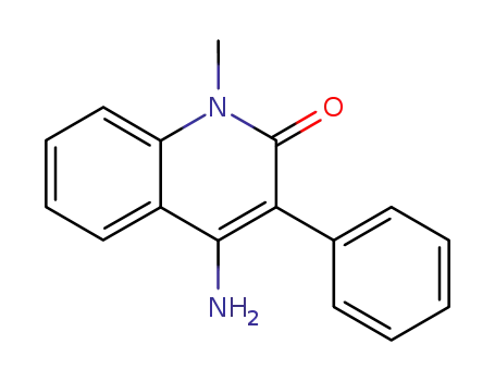 Molecular Structure of 80356-42-9 (2(1H)-Quinolinone, 4-amino-1-methyl-3-phenyl-)