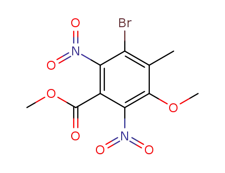 Molecular Structure of 67973-31-3 (methyl 3-bromo-2,6-dinitro-5-methoxy-4-methylbenzoate)