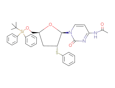 N<sup>4</sup>-acetyl-1-<5-O-(tert-butyldiphenylsilyl)-2,3-dideoxy-2-phenylthio-β-D-erythro-pentofuranosyl>cytosine