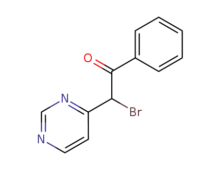 Molecular Structure of 112336-13-7 (Ethanone, 2-bromo-1-phenyl-2-(4-pyrimidinyl)-)