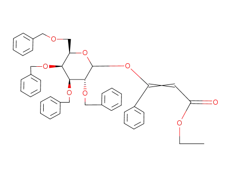 (E)-3-Phenyl-3-((3R,4S,5S,6R)-3,4,5-tris-benzyloxy-6-benzyloxymethyl-tetrahydro-pyran-2-yloxy)-acrylic acid ethyl ester