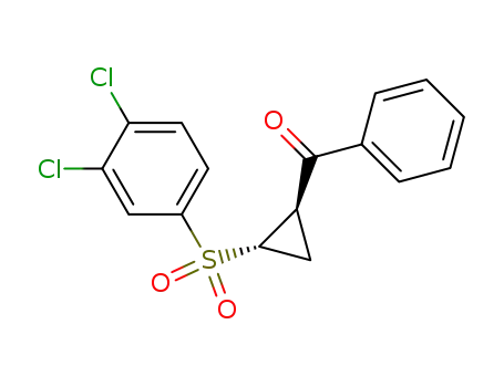 Molecular Structure of 109384-82-9 ([(1R,2S)-2-(3,4-Dichloro-benzenesulfonyl)-cyclopropyl]-phenyl-methanone)