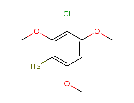 Molecular Structure of 77190-00-2 (Benzenethiol, 3-chloro-2,4,6-trimethoxy-)